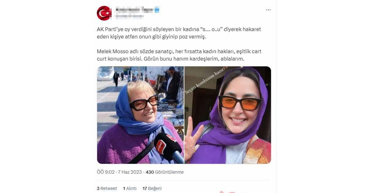 Melek Mosso'dan özür açıklaması 