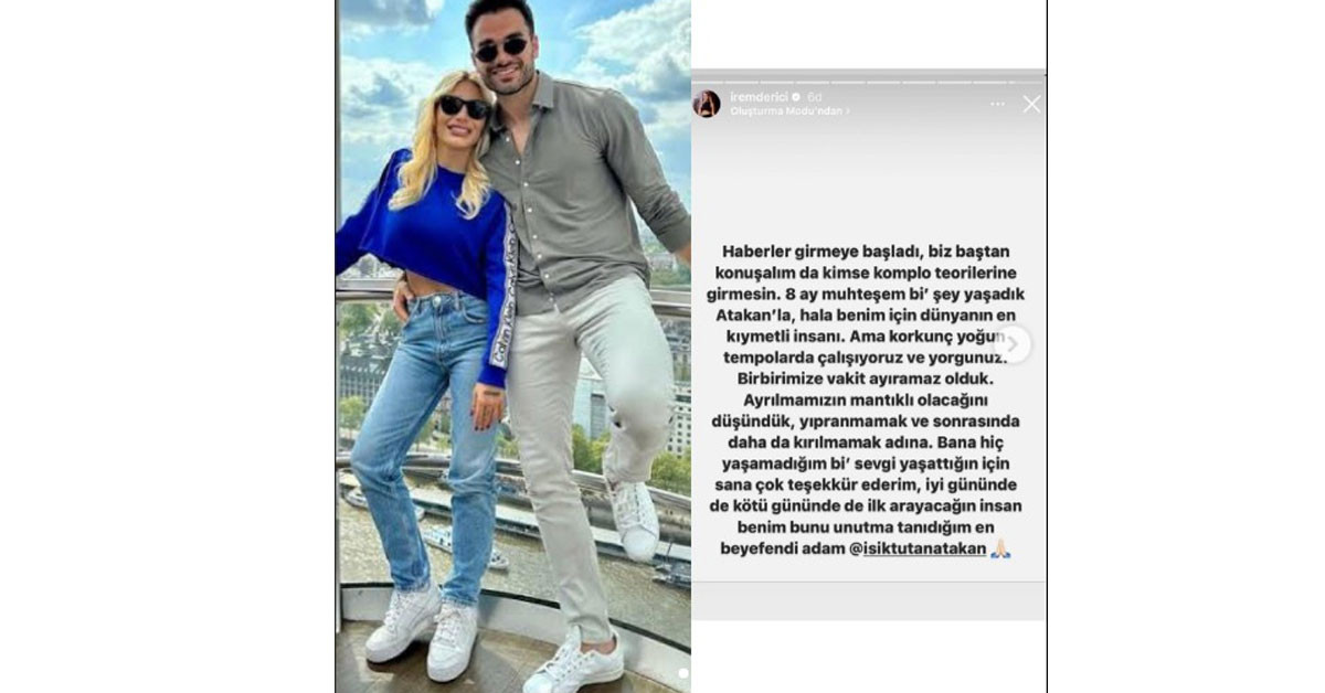 Sevgilisinden ayrıldı