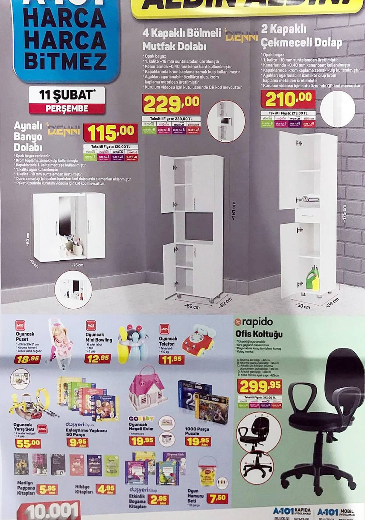 11 ŞUBAT 2021 A101 İNDİRİMLİ KATALOG