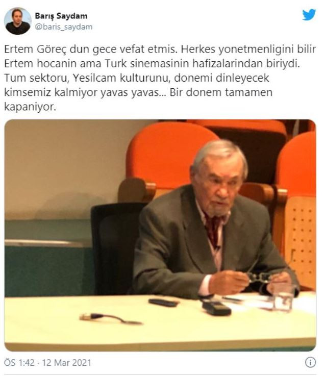 SİNEMA YAZARI BARIŞ SAYDAM: