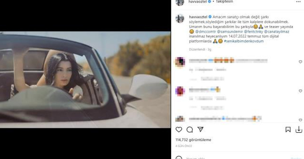 Müziğe kendini kaptırdı