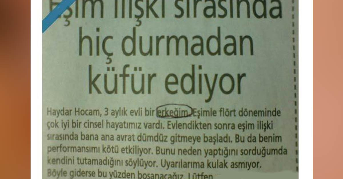 Küfür ediyor