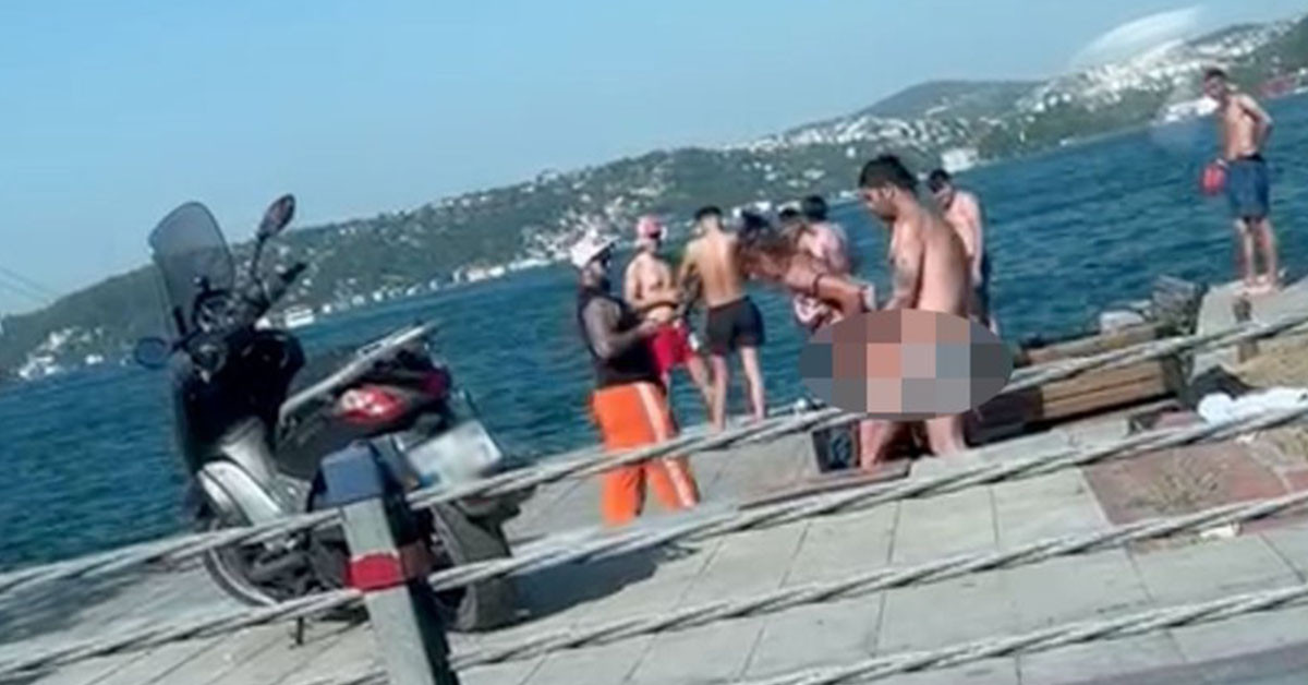 Bebek sahilinde iğrenç görüntüler