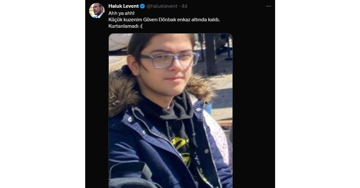 Haluk Levent depremde kuzenini kaybetti