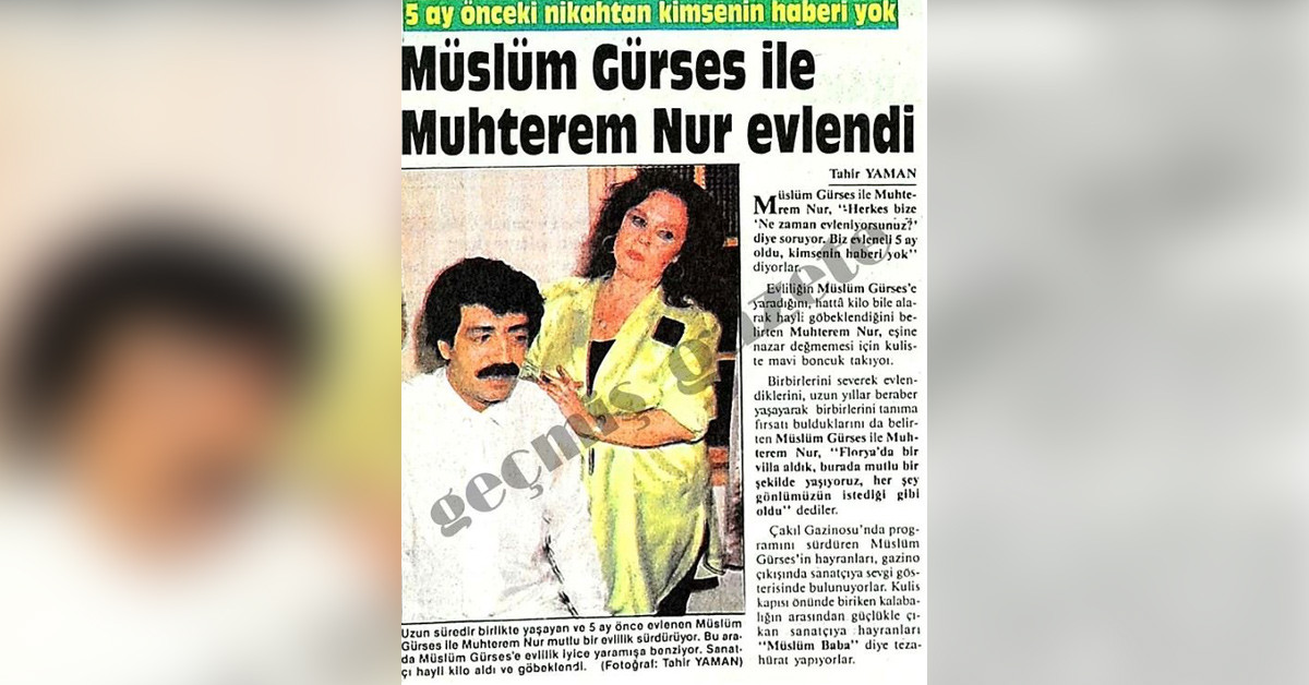 MUHTEREM NUR VE MÜSLÜM GÜRSES SESSİZCE EVLENDİ