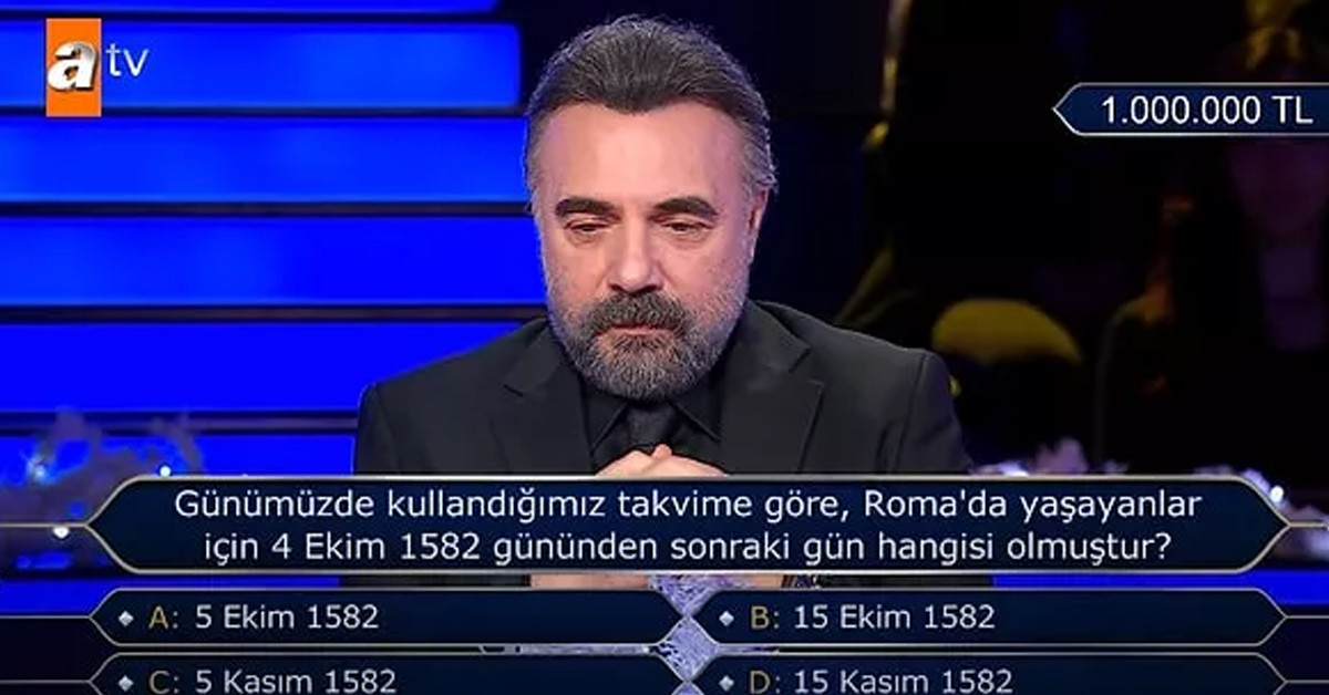 Kim Milyoner Olmak İster'de Oktay Kaynarca rüzgarı