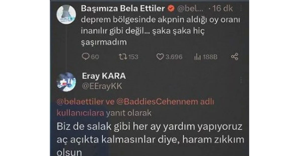 CHP seçmeninden depremzedeler hakkında hakaret içeren paylaşımlar 