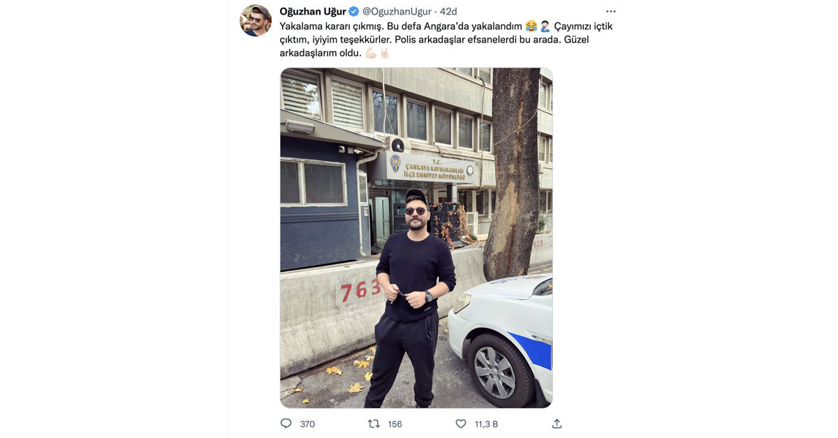 Oğuzhan Uğur hakkında yakalama kararı
