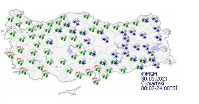 CUMA GÜNÜ DOĞU'DA KAR BEKLENİYOR