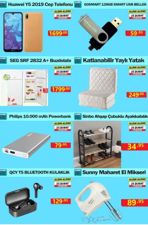 A101 25 ŞUBAT 2021 İNDİRİMLİ ÜRÜNLER