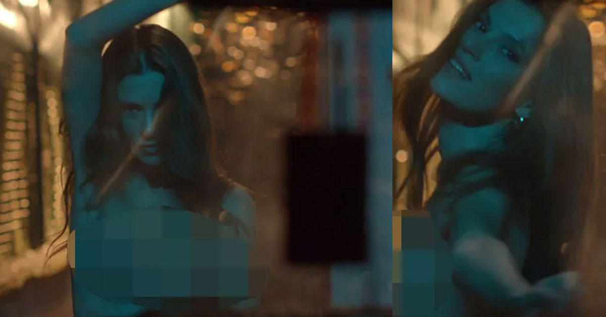 Yüsra Geyik kamera karşısında üstsüz dans etti