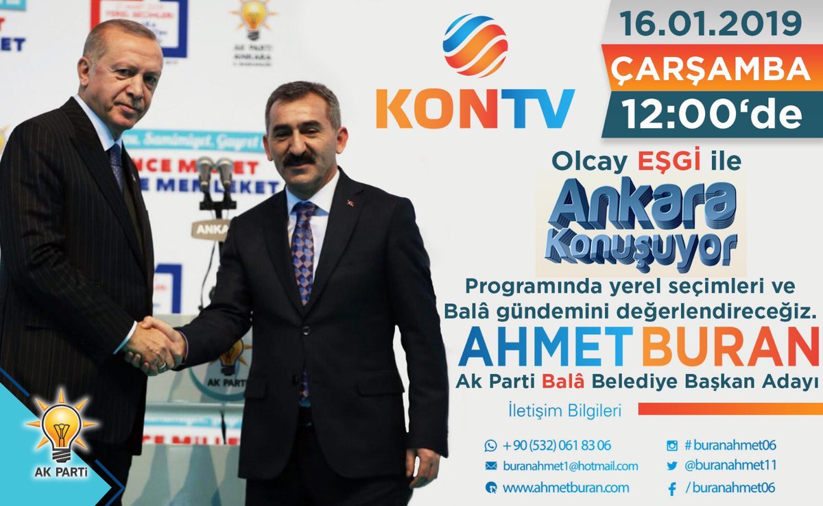 Bala: AK Parti - Ahmet Buran Yüzde 61.53