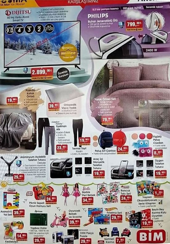 BİM 5 MART 2021 İNDİRİMLİ ÜRÜNLER KATALOĞU