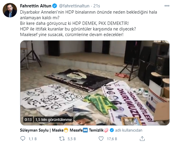 FAHRETTİN ALTUN'DAN AÇIKLAMA