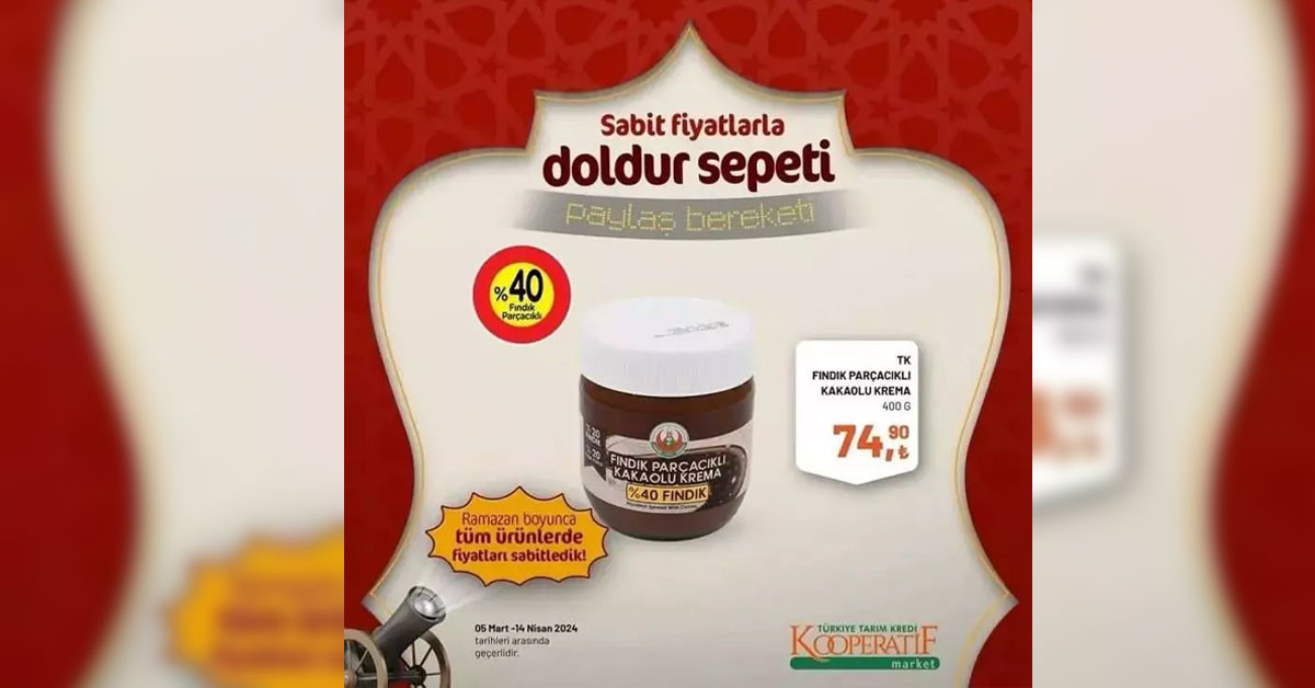 TK Fındık Parçacıklı Kakaolu Krema- 74,90 TL