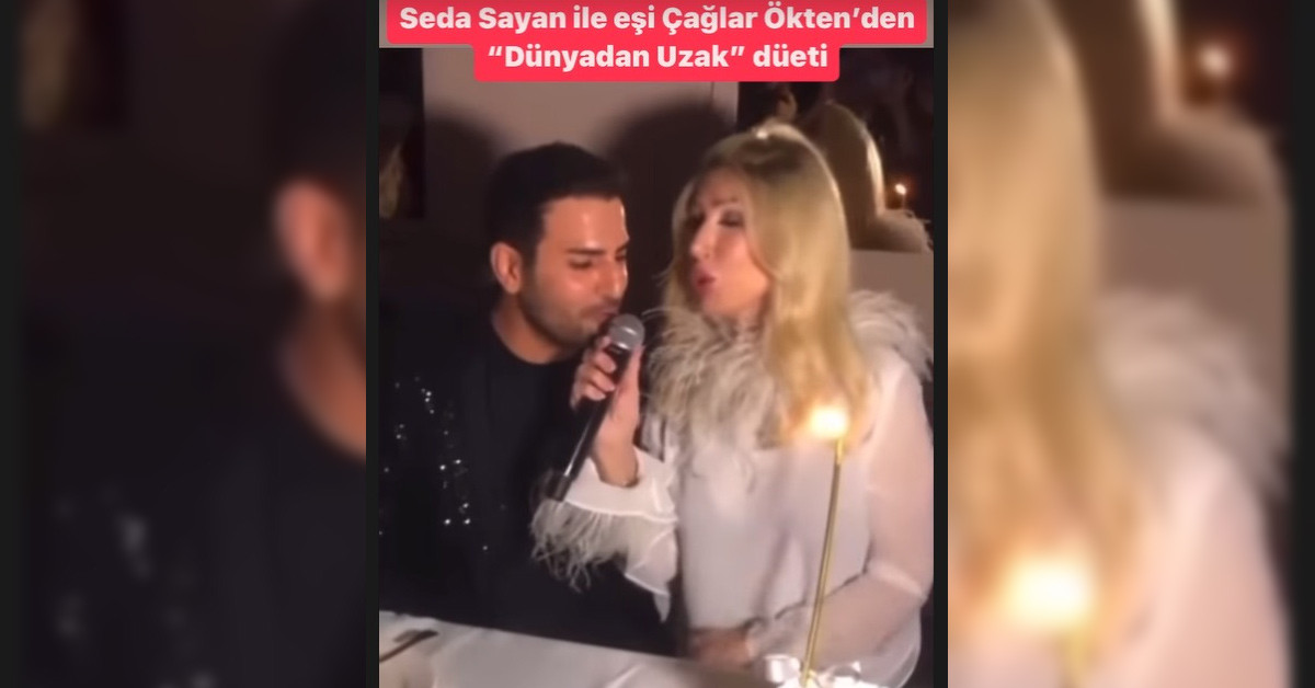 Seda Sayan eşiyle beraber şarkı söyledi 