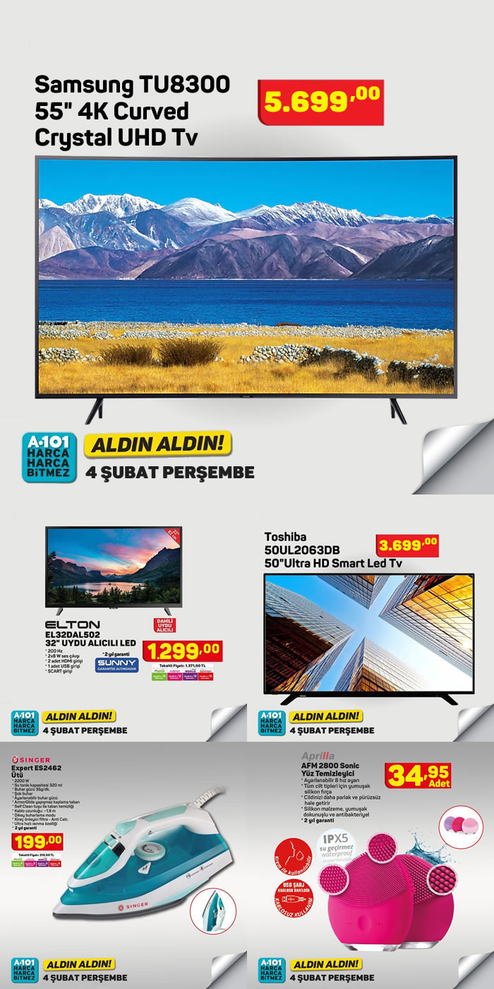 A101 4 ŞUBAT 2021 PERŞEMBE AKTÜEL ÜRÜN KATALOĞU