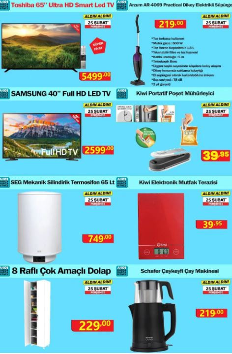 A101 25 ŞUBAT 2021 İNDİRİMLİ ÜRÜNLER