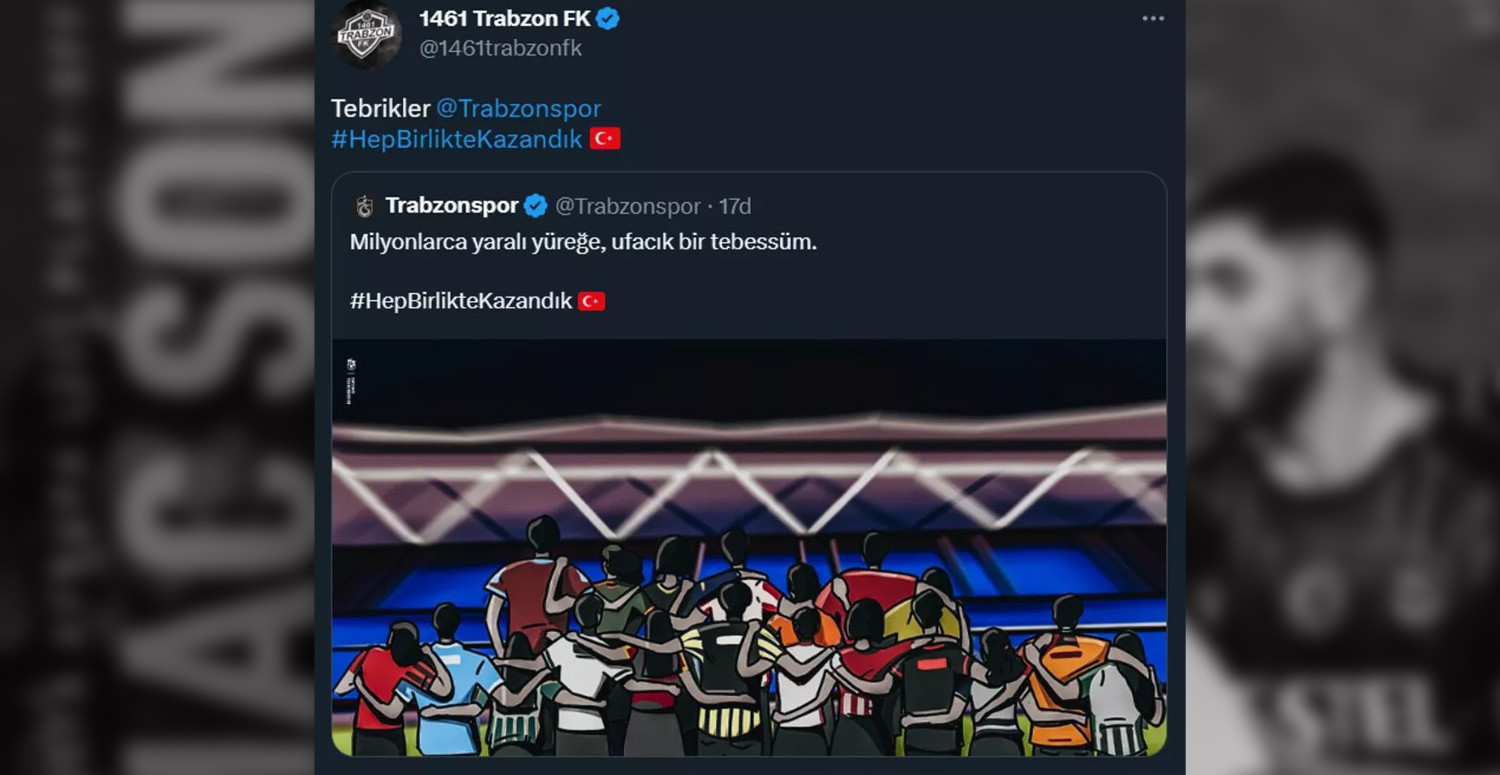 Süper lig ekiplerinden eş zamanlı paylaşım