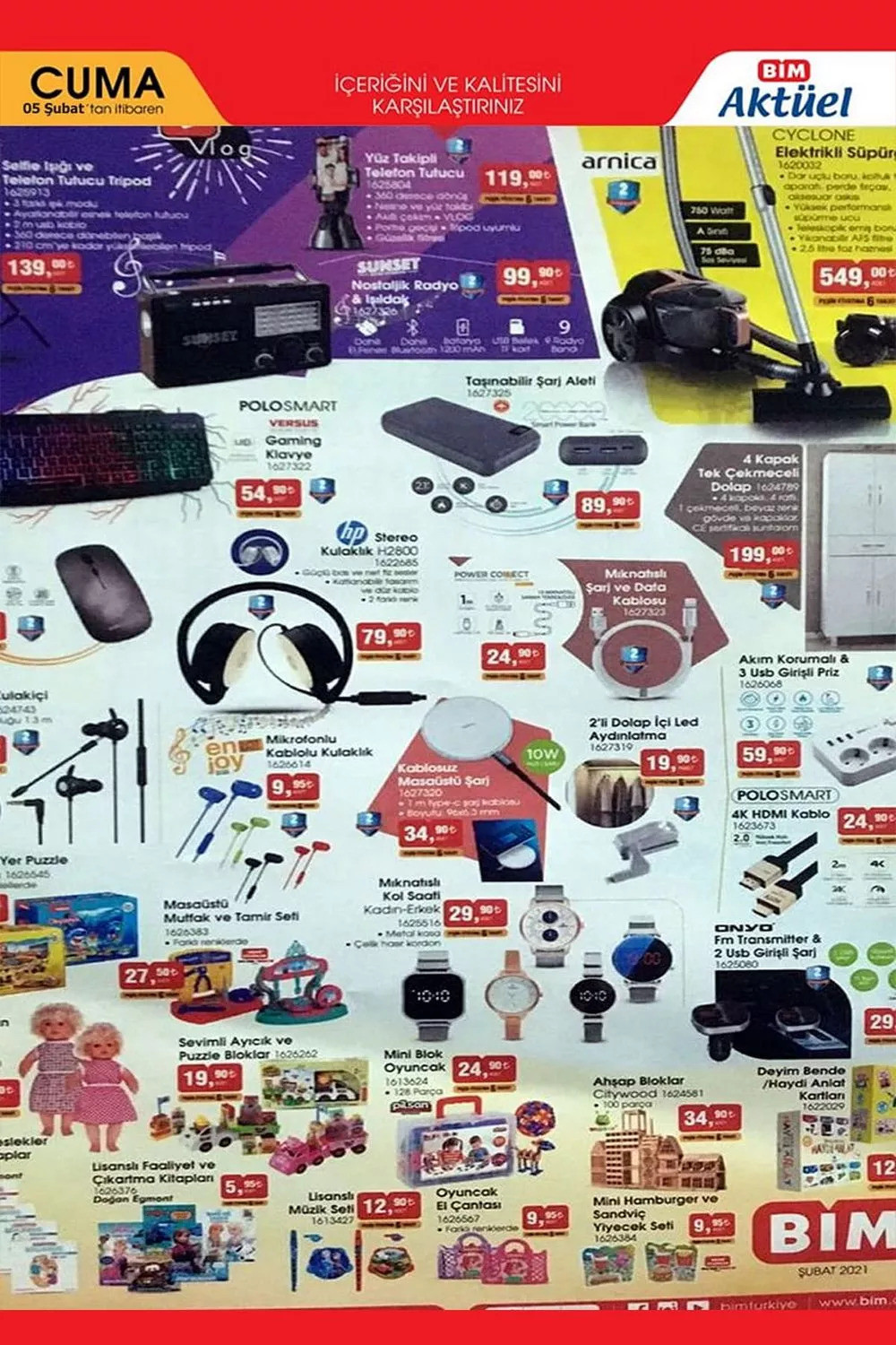 BİM 5 ŞUBAT 2021 AKTÜEL KATALOG