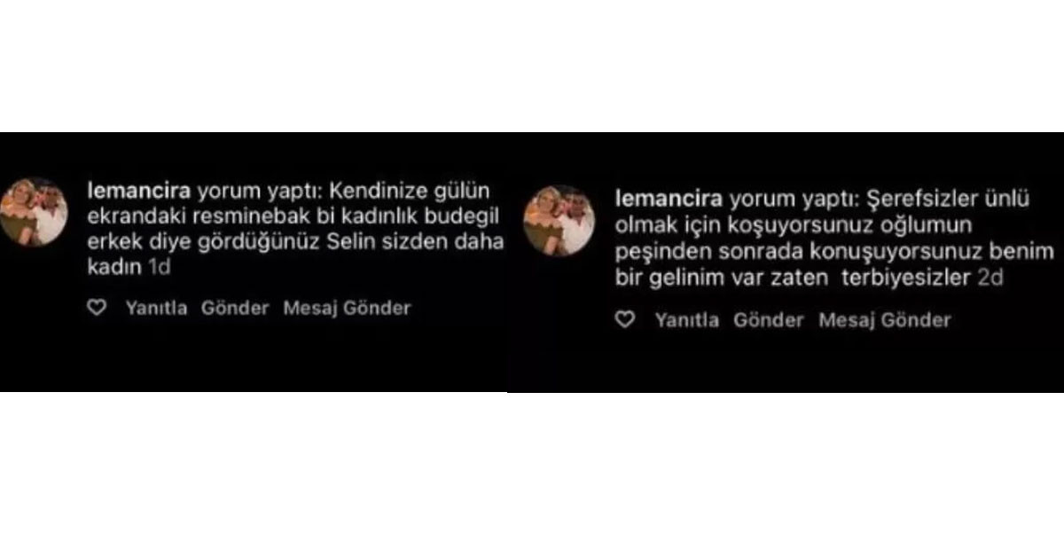 Eski kayınvalideden Selin Ciğer'ci yorumu 