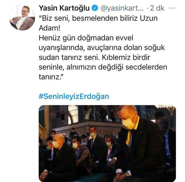 ''MİLLET YÜRÜYECEK ARKANDAN''