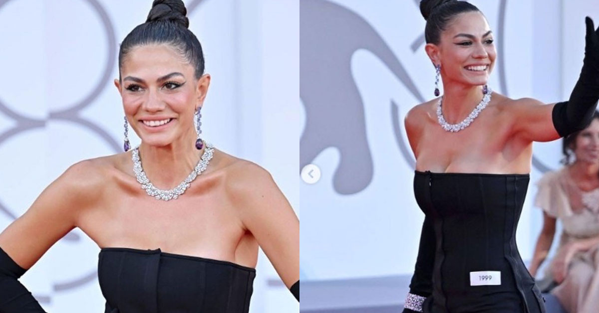 Demet Özdemir'in Venedik tarzı dalga konusu oldu 