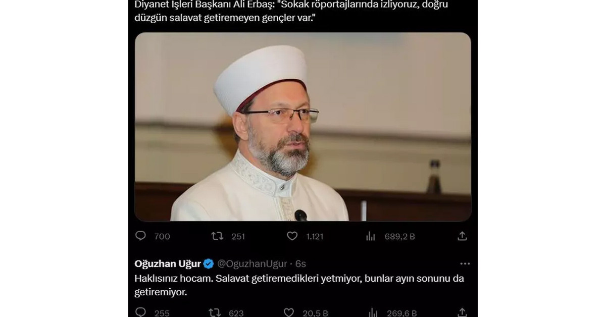 Ali Erbaş ile tartıştı