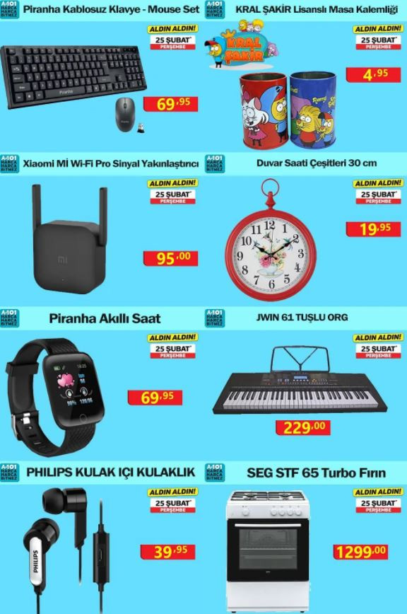 A101 25 ŞUBAT 2021 İNDİRİMLİ ÜRÜNLER