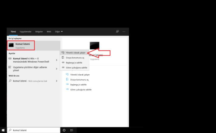 Ağ Komutlarını Çalıştırmayı Deneyin