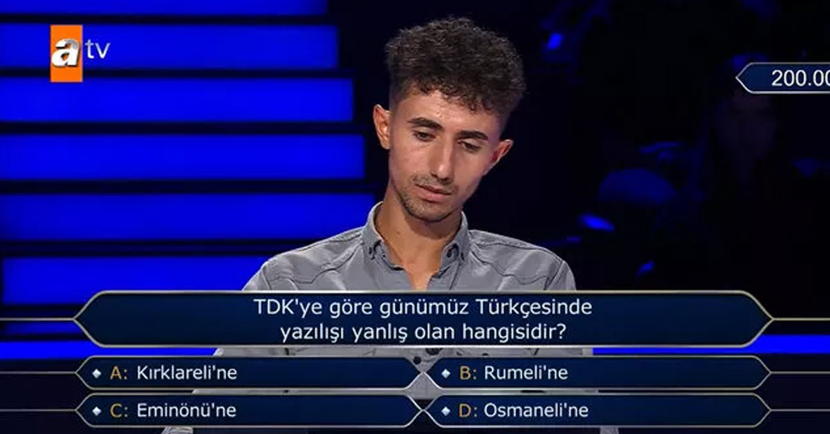 200 bin TL değerindeki o soru