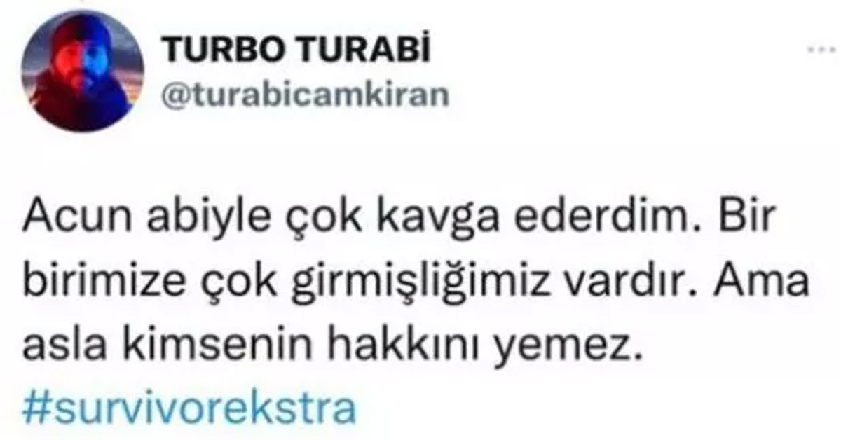 Turabi'nin paylaşımı
