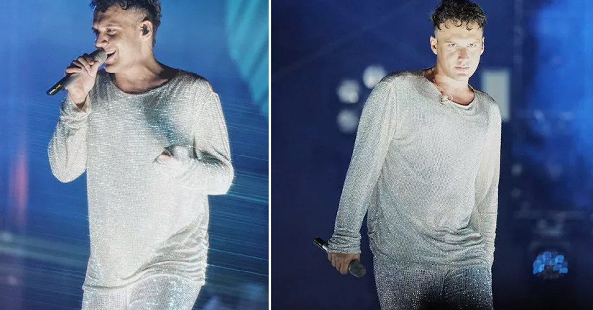 Edis'in sahnede pantolunu patladı