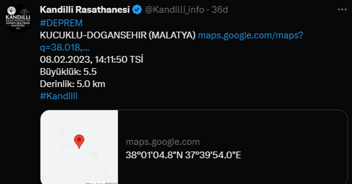 Kandilliden son dakika açıklaması: Bir deprem daha