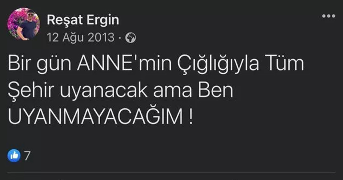 Reşat Ergin'in son paylaşımı
