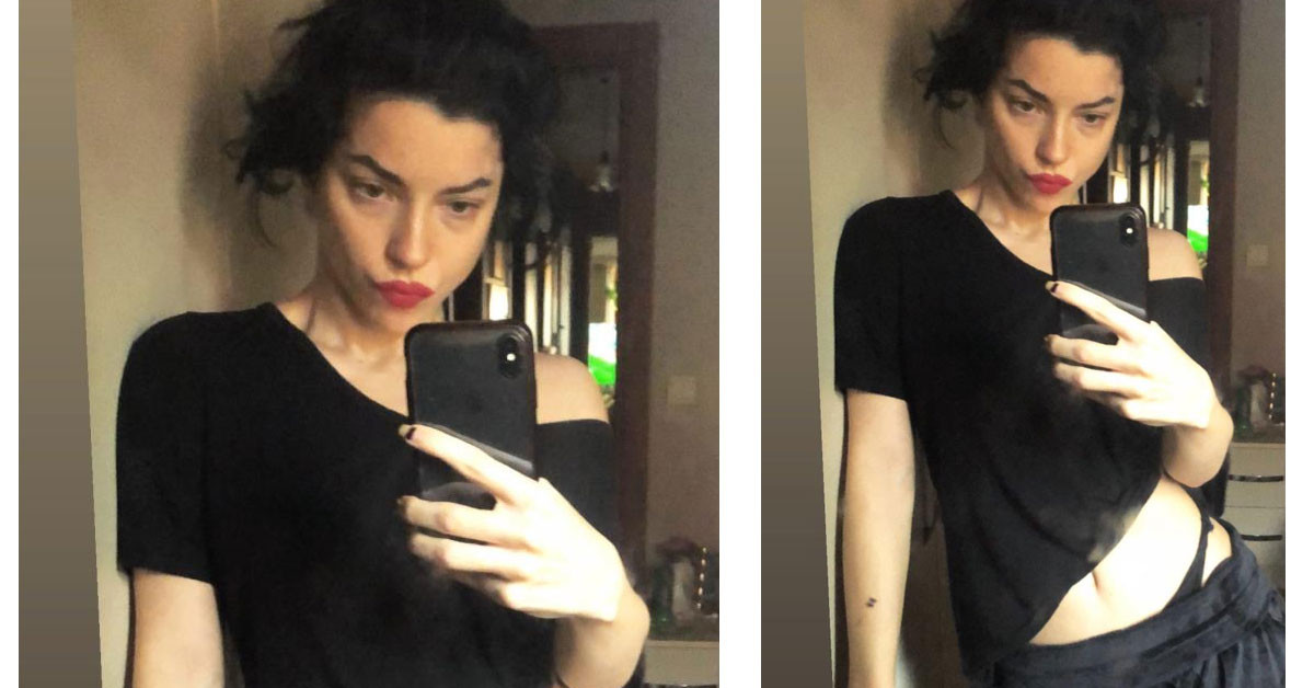 Ayn akarşısında eşofmanını sıyırdı