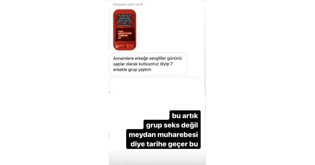 'Bu artık grup seks değil'