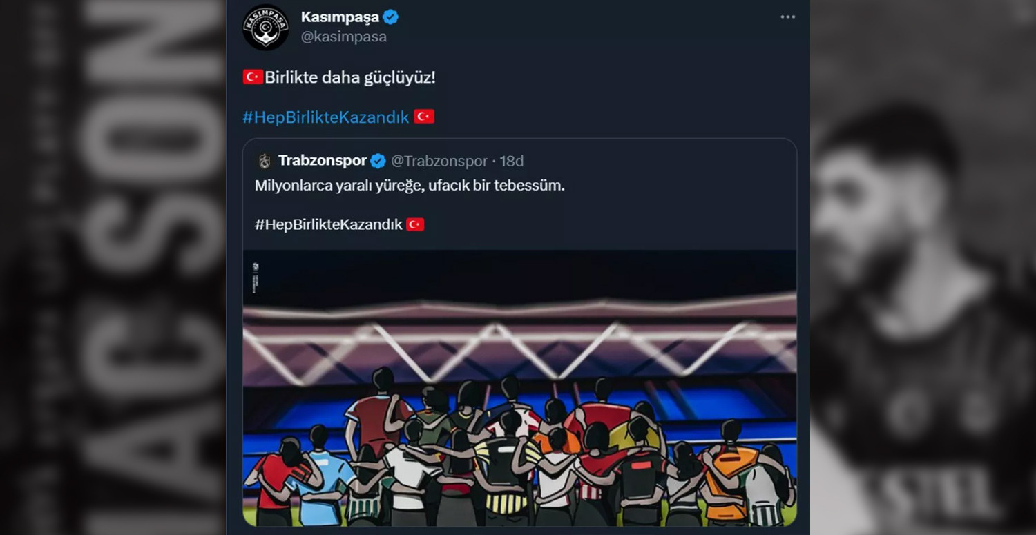 Süper lig ekiplerinden eş zamanlı paylaşım