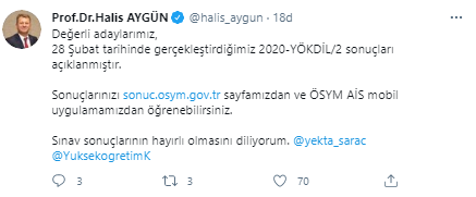 2020-YÖKDİL Sonuçları Belli Oldu!56456465