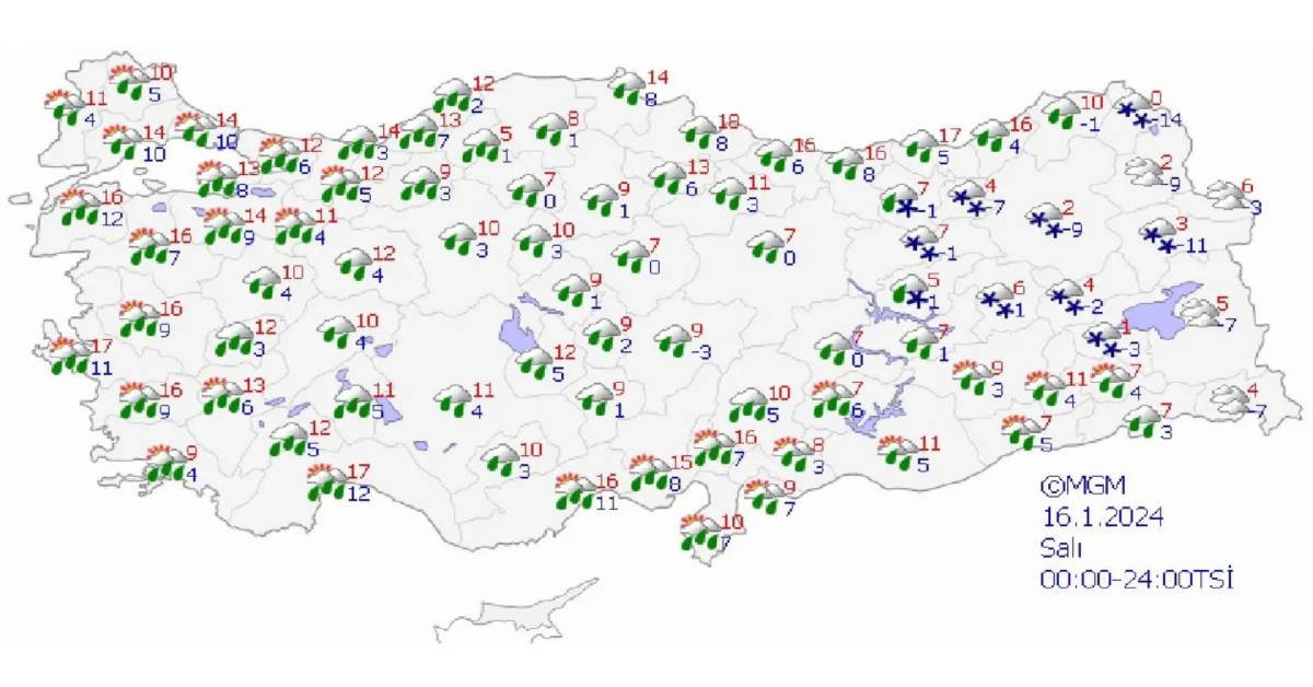 16 Ocak hava