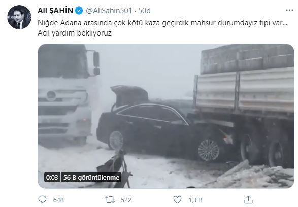 AK Partili Vekil Niğde'de Kaza Geçirdi: Mahsur Kaldık, Acil Yardım Bekliyoruz57756