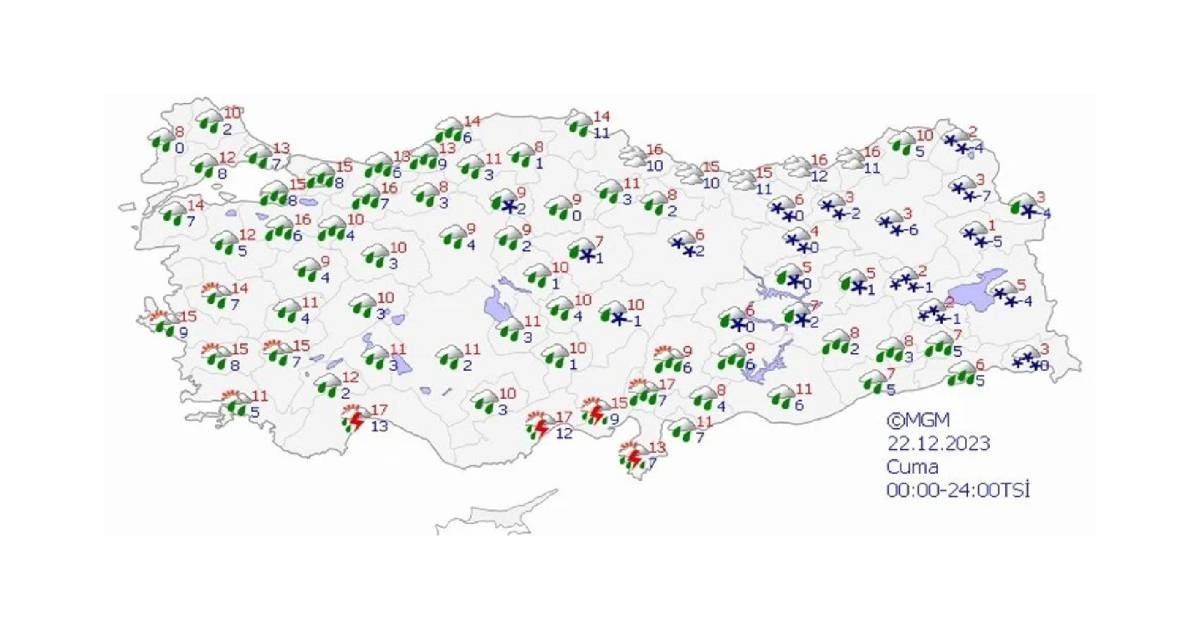22 Aralık Hava Durumu 22 Aralık Hava Durumu