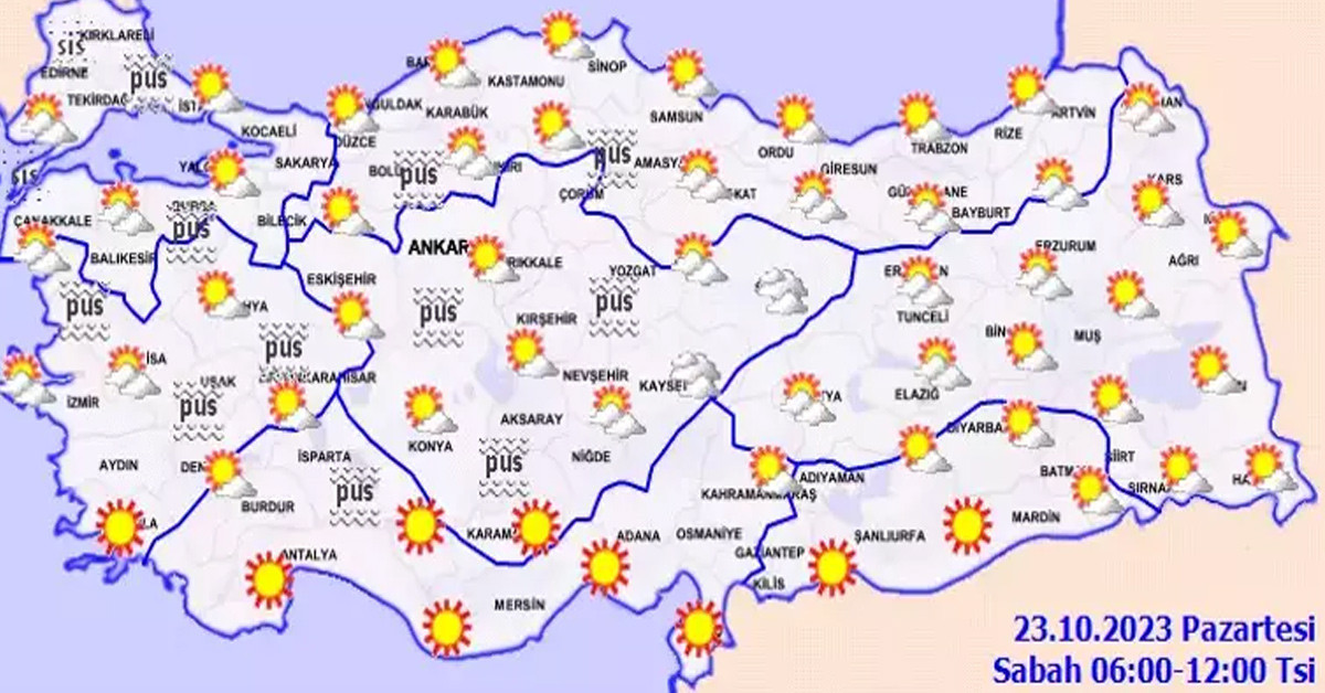 23 ekim 2023 hava durumu türkiye 23 ekim 2023 hava durumu türkiye