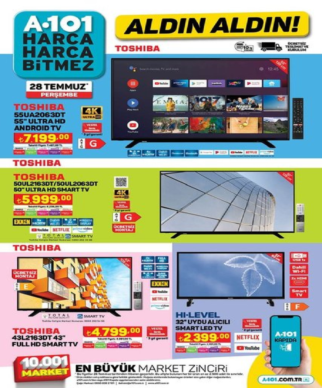 28 Temmuz A101 aktüel ürünler