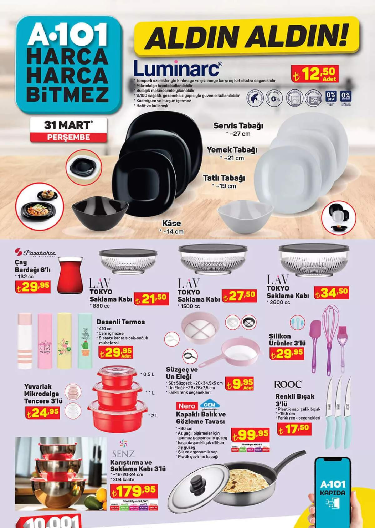 31 Mart A101 İndirimli Ürünler 31 Mart Aktüel Ürünler Kataloğu 2022