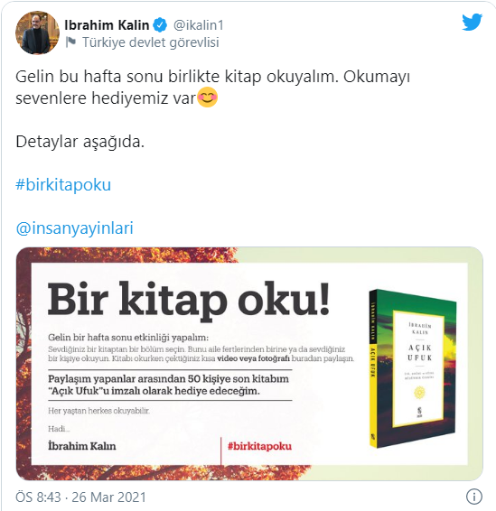 İbrahim Kalın: Gelin Bu Hafta Sonu Birlikte Kitap Okuyalım45645