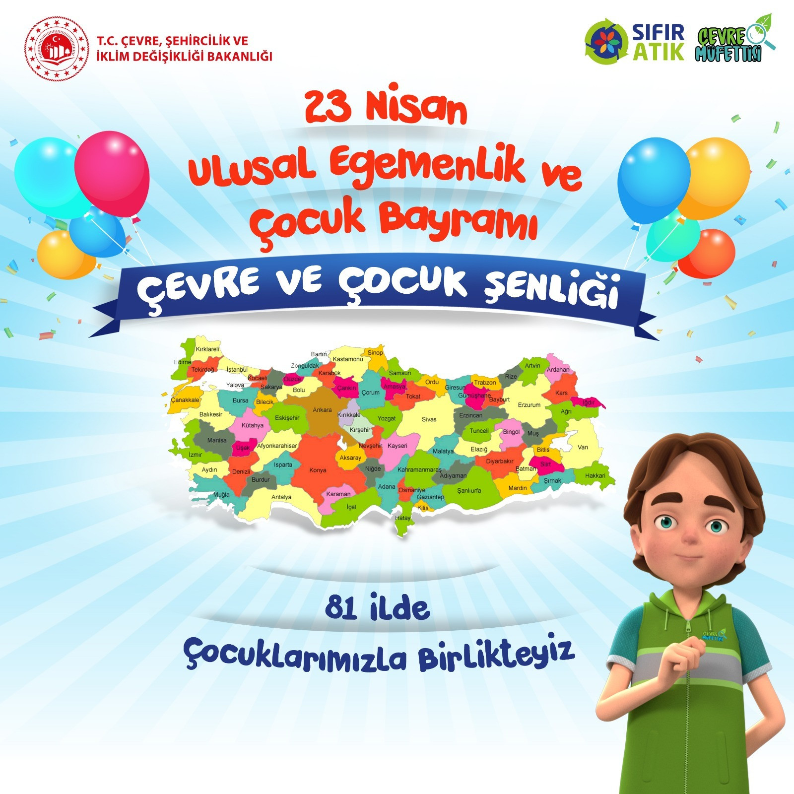 81 ilde Çevre ve Çocuk Şenliği!