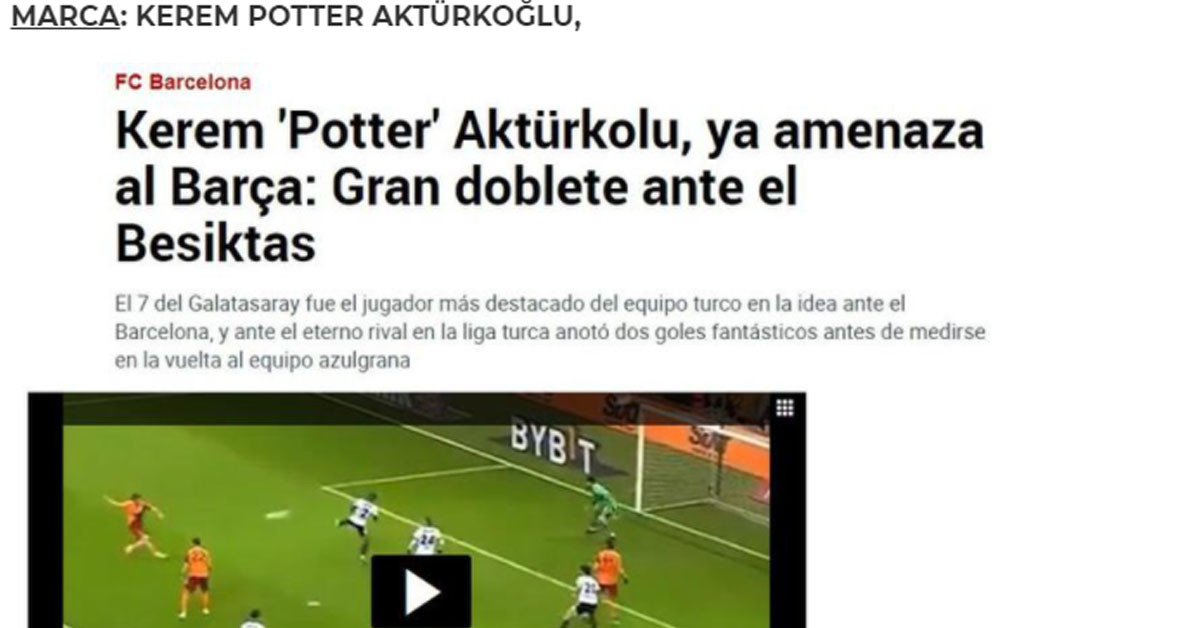 Marca Gazetesi Kerem Aktürkoğlu'na geniş yer verdi.
