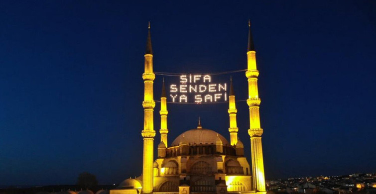Selimiye Camii'nin Mahyası Asıldı645456