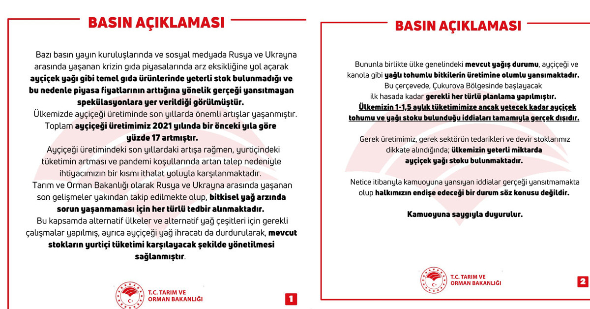 Ayçiçek yağı açıklaması